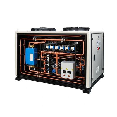 Stroomvoorziening 380V3Ph50Hz Watergekoelde koelmachine Werkingsbeginsel Overzicht voor binnen het omgevingstemperatuurbereik 545 graden Celsius